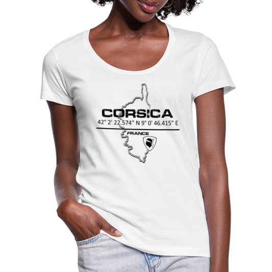 T-shirt col U GPS Corsica - Ochju Ochju blanc / S SPOD T-shirt col U Femme T-shirt col U GPS Corsica