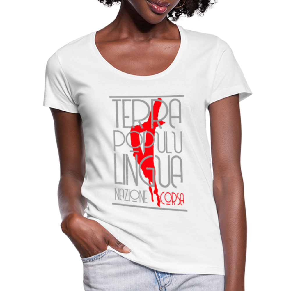 T-shirt col U Nazione Corsa - Ochju Ochju blanc / S SPOD T-shirt col U Femme T-shirt col U Nazione Corsa