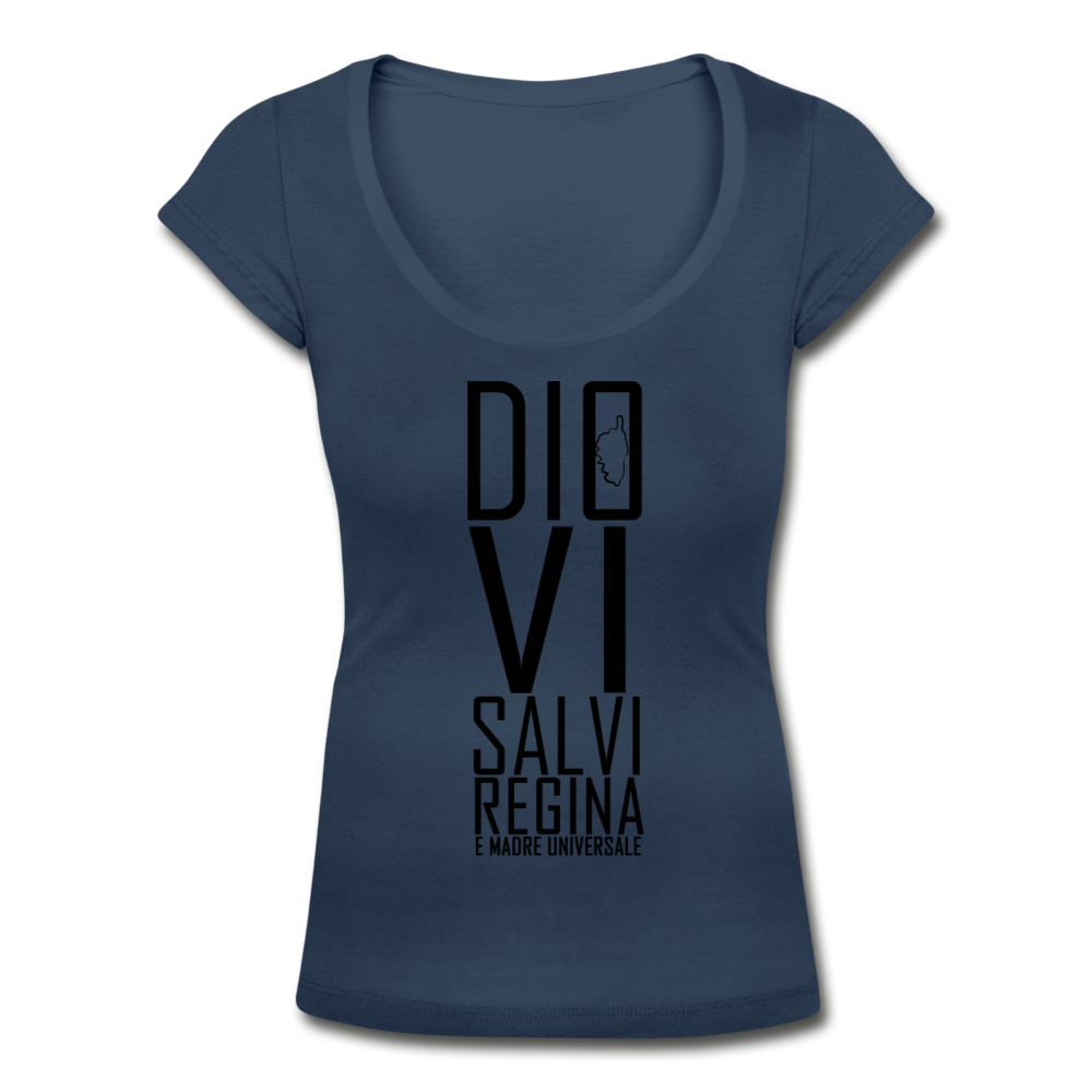 T-shirt col U Dio Vi Salvi Regina - Ochju Ochju bleu marine / S SPOD T-shirt col U Femme T-shirt col U Dio Vi Salvi Regina