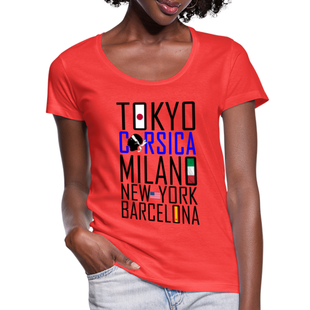 T-shirt col U Tokyo, Corsica - Ochju Ochju corail / S SPOD T-shirt col U Femme T-shirt col U Tokyo, Corsica