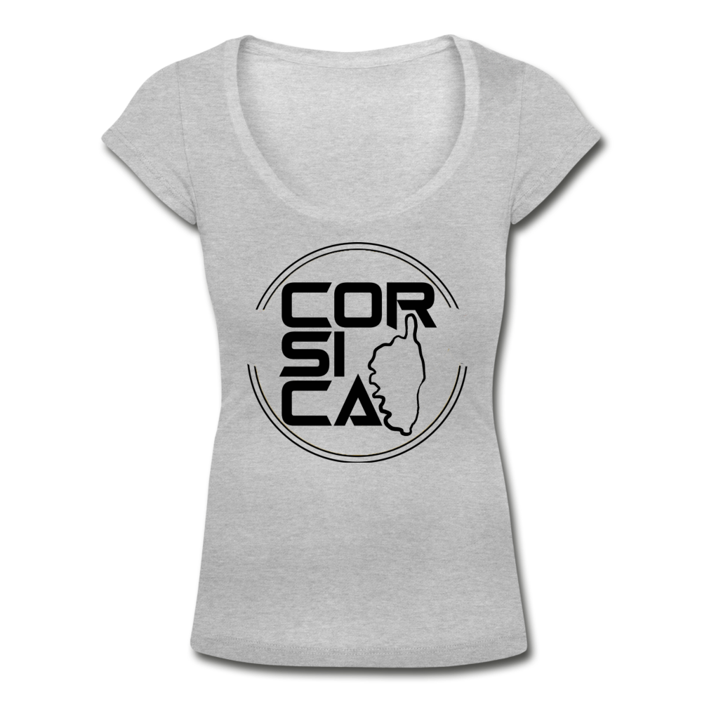 T-shirt col U Corsica - Ochju Ochju gris chiné / S SPOD T-shirt col U Femme T-shirt col U Corsica