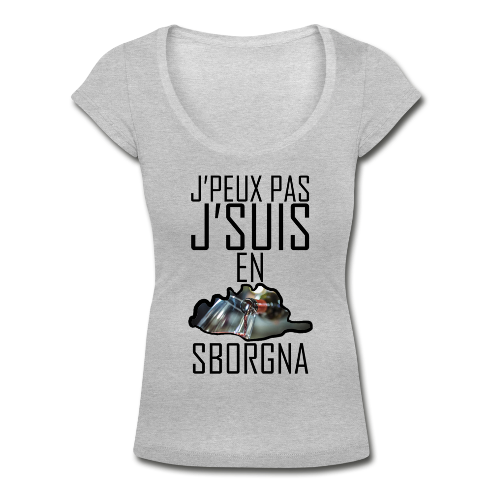 T-shirt col U J'Suis en Sborgna - Ochju Ochju gris chiné / S SPOD T-shirt col U Femme T-shirt col U J'Suis en Sborgna
