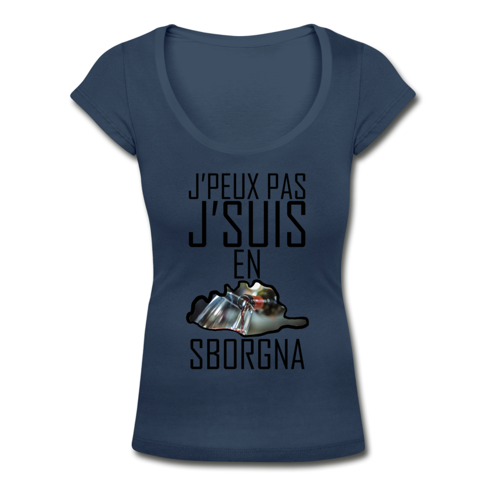 T-shirt col U J'Suis en Sborgna - Ochju Ochju bleu marine / S SPOD T-shirt col U Femme T-shirt col U J'Suis en Sborgna