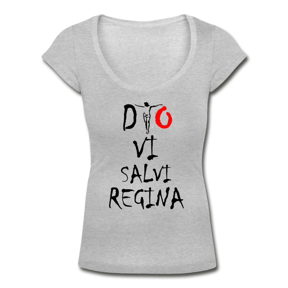 T-shirt col U Dio Vi Salvi Regina - Ochju Ochju gris chiné / S SPOD T-shirt col U Femme T-shirt col U Dio Vi Salvi Regina