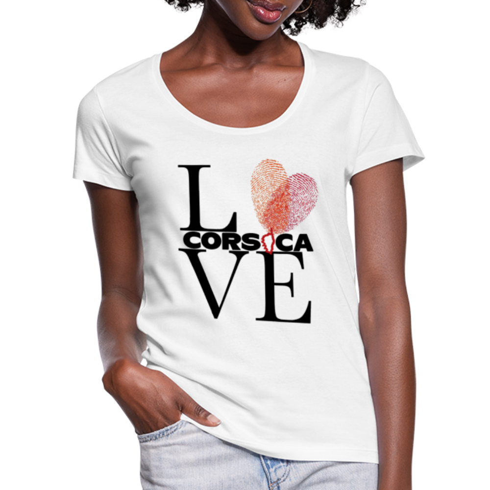 T-shirt col U Love Corsica - Ochju Ochju blanc / S SPOD T-shirt col U Femme T-shirt col U Love Corsica
