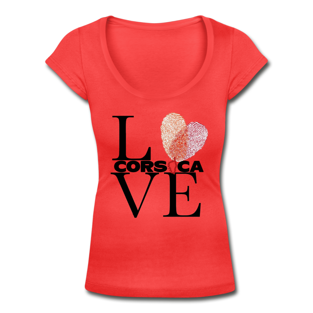 T-shirt col U Love Corsica - Ochju Ochju corail / S SPOD T-shirt col U Femme T-shirt col U Love Corsica