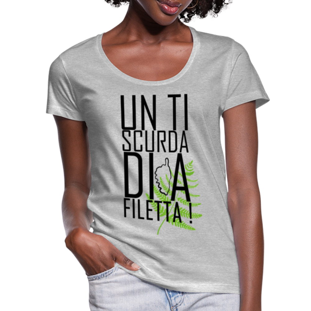 T-shirt col U A Filetta ! - Ochju Ochju gris chiné / S SPOD T-shirt col U Femme T-shirt col U A Filetta !