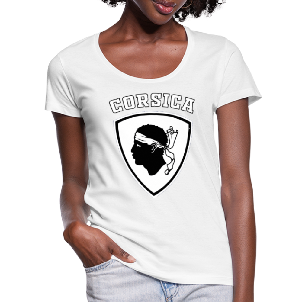 T-shirt col U Blason Tête de Maure - Ochju Ochju blanc / S SPOD T-shirt col U Femme T-shirt col U Blason Tête de Maure