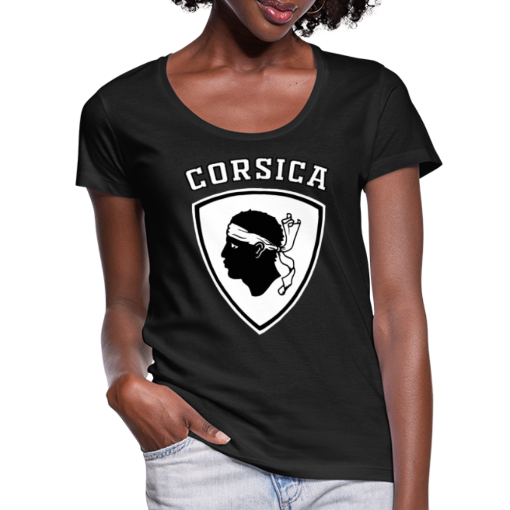 T-shirt col U Blason Tête de Maure - Ochju Ochju noir / S SPOD T-shirt col U Femme T-shirt col U Blason Tête de Maure