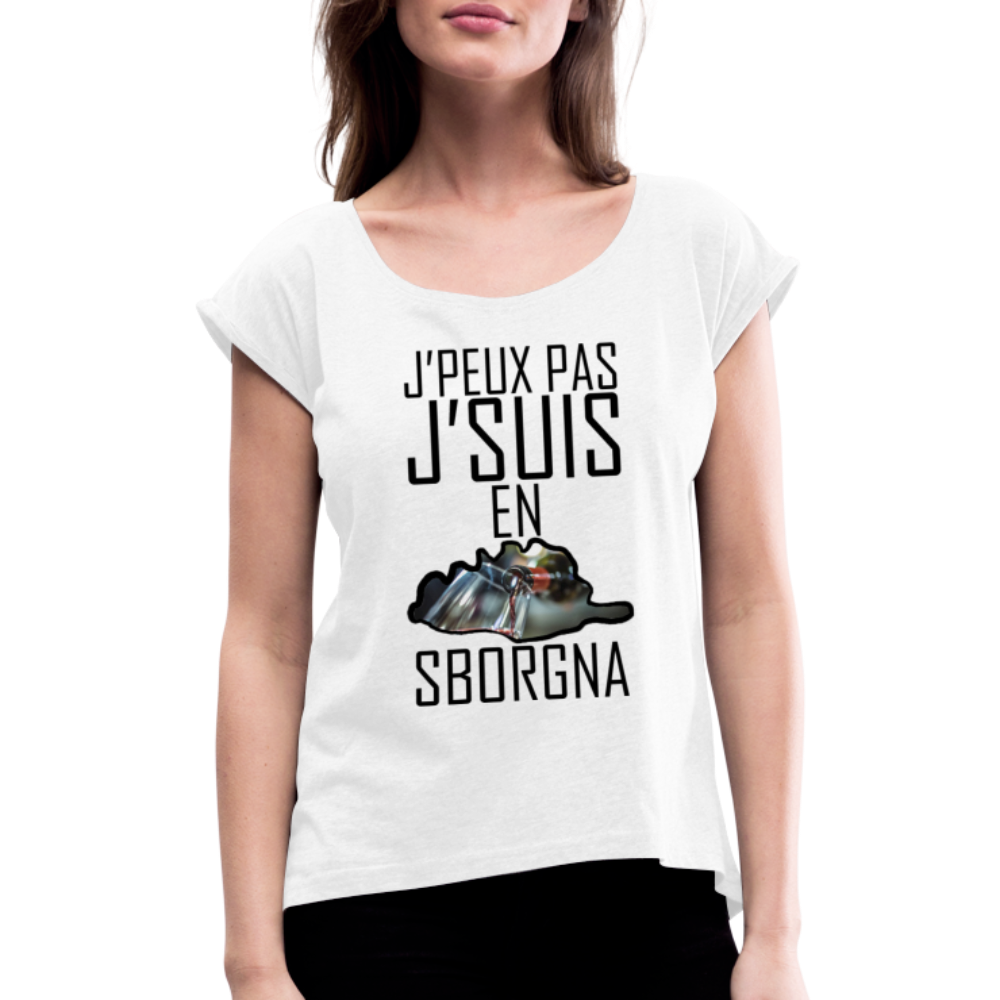 T-shirt à manches retroussées En Sborgna - Ochju Ochju SPOD T-shirt à manches retroussées Femme T-shirt à manches retroussées En Sborgna