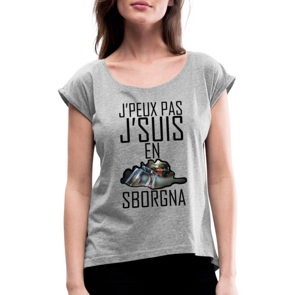 T-shirt à manches retroussées En Sborgna - Ochju Ochju SPOD T-shirt à manches retroussées Femme T-shirt à manches retroussées En Sborgna