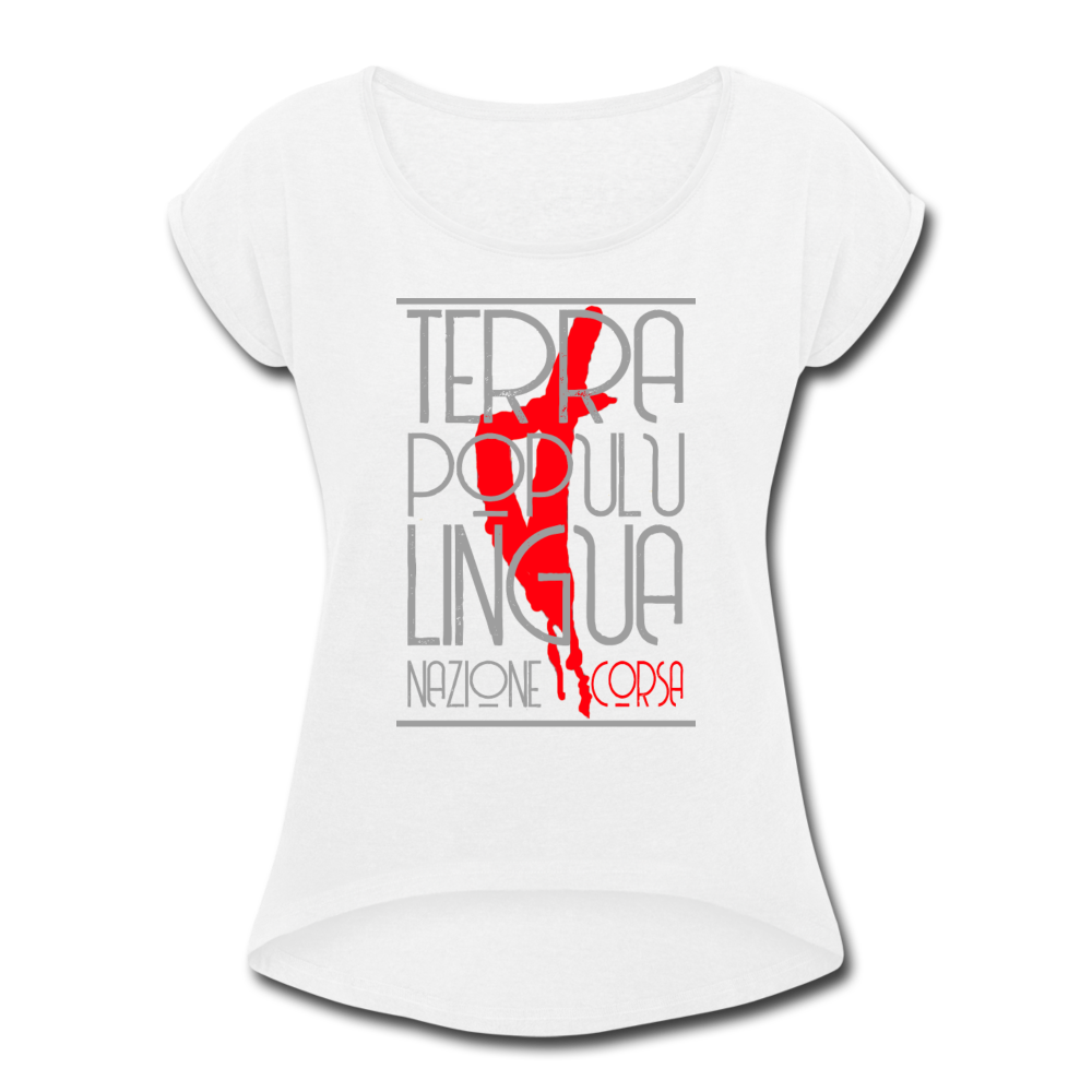 T-shirt à manches retroussées Nazione Corsa - Ochju Ochju SPOD T-shirt à manches retroussées Femme T-shirt à manches retroussées Nazione Corsa