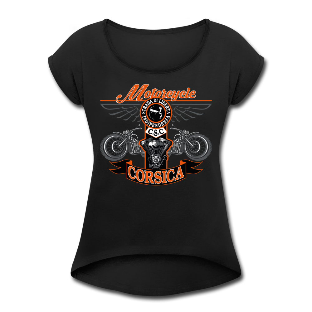 T-shirt à manches retroussées Motorcycle Corsica - Ochju Ochju SPOD T-shirt à manches retroussées Femme T-shirt à manches retroussées Motorcycle Corsica