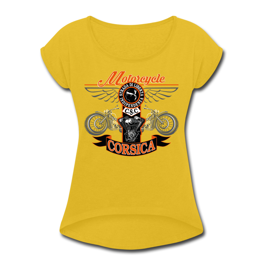 T-shirt à manches retroussées Motorcycle Corsica - Ochju Ochju SPOD T-shirt à manches retroussées Femme T-shirt à manches retroussées Motorcycle Corsica