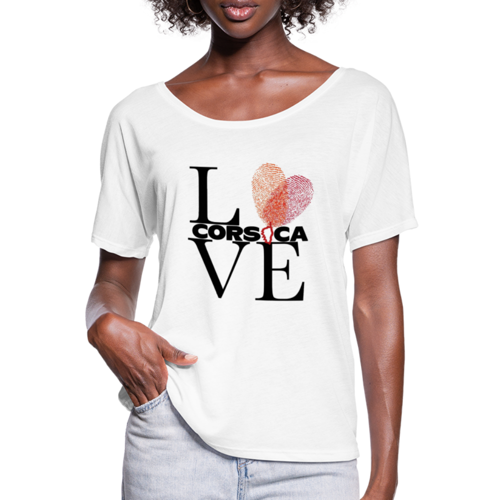 T-shirt manches chauve-souris Love Corsica - Ochju Ochju blanc / S SPOD T-shirt manches chauve-souris Femme Bella + Canvas T-shirt manches chauve-souris Love Corsica