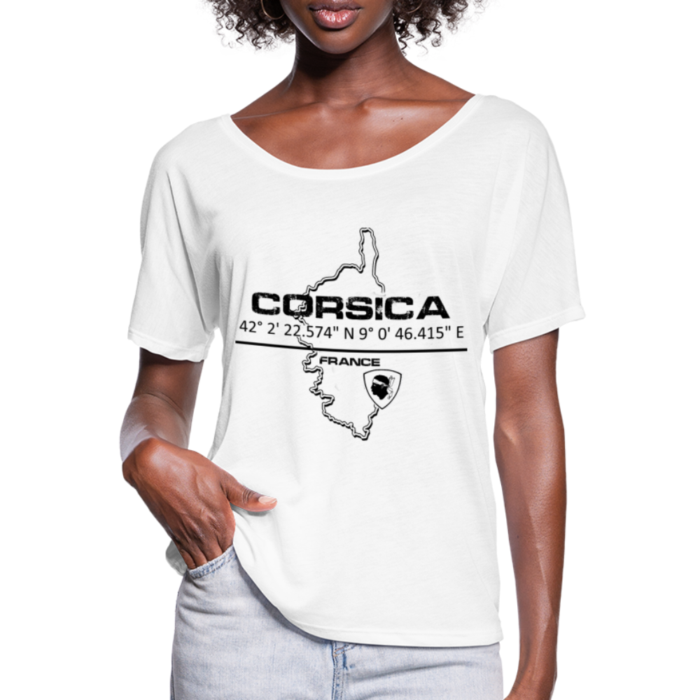 T-shirt manches chauve-souris GPS Corsica - Ochju Ochju blanc / S SPOD T-shirt manches chauve-souris Femme Bella + Canvas T-shirt manches chauve-souris GPS Corsica