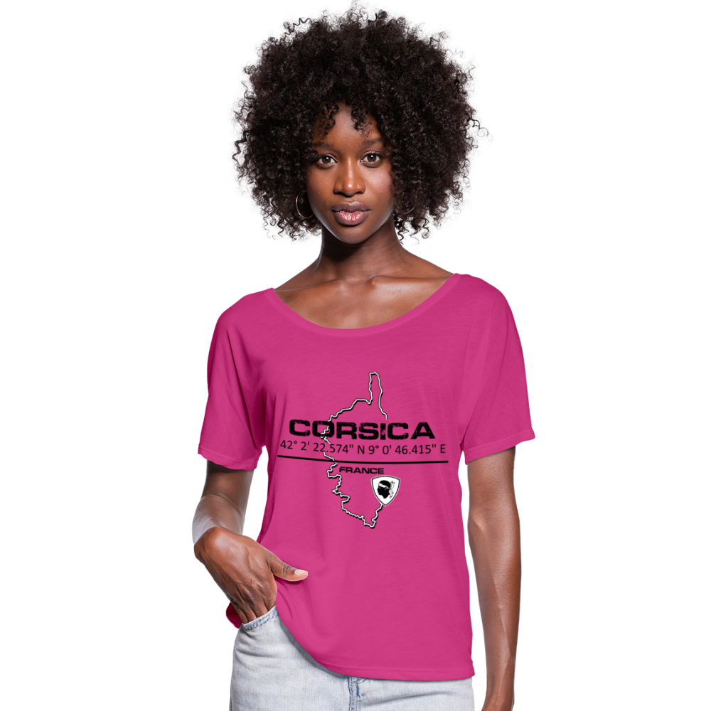 T-shirt manches chauve-souris GPS Corsica - Ochju Ochju rose fuchsia / S SPOD T-shirt manches chauve-souris Femme Bella + Canvas T-shirt manches chauve-souris GPS Corsica