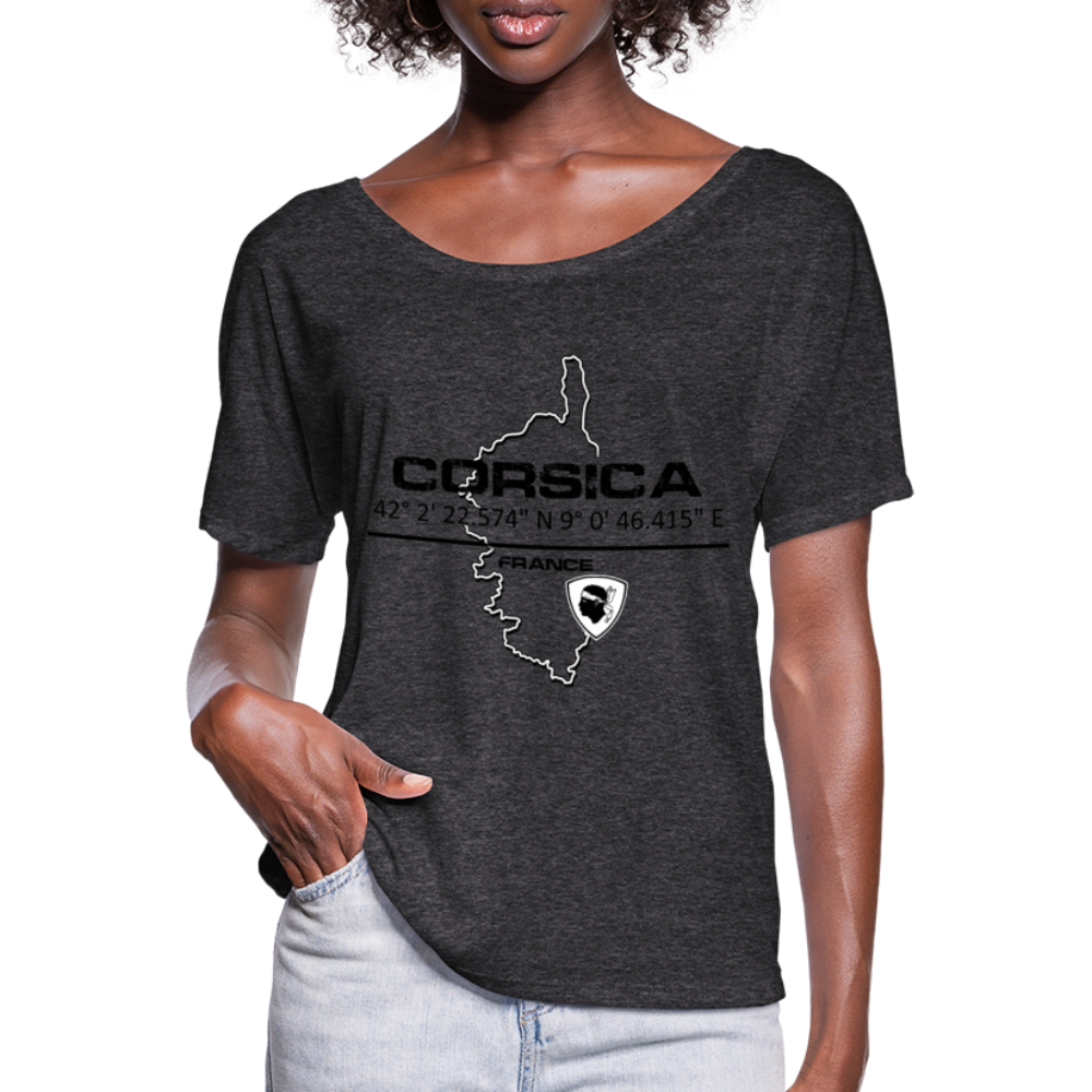 T-shirt manches chauve-souris GPS Corsica - Ochju Ochju charbon / S SPOD T-shirt manches chauve-souris Femme Bella + Canvas T-shirt manches chauve-souris GPS Corsica