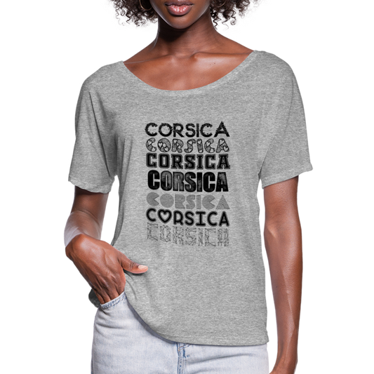 T-shirt manches chauve-souris Corsica - Ochju Ochju gris chiné / S SPOD T-shirt manches chauve-souris Femme Bella + Canvas T-shirt manches chauve-souris Corsica
