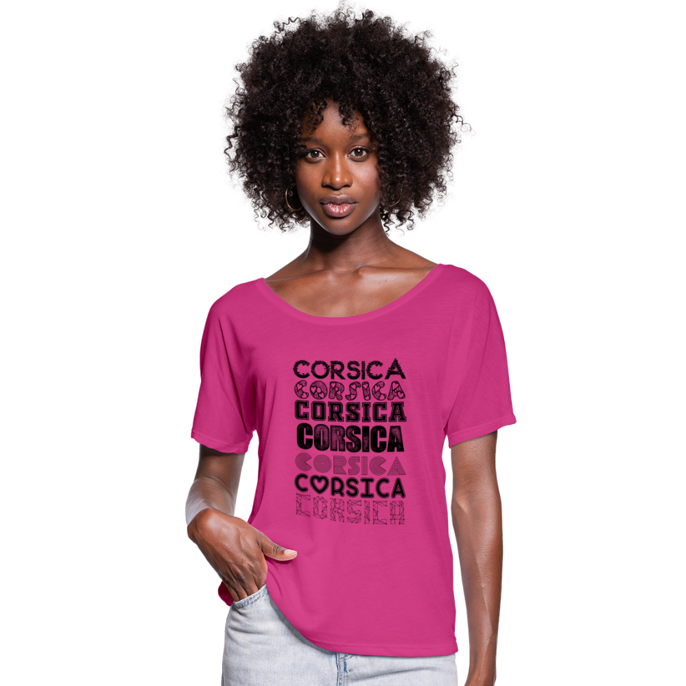 T-shirt manches chauve-souris Corsica - Ochju Ochju rose fuchsia / S SPOD T-shirt manches chauve-souris Femme Bella + Canvas T-shirt manches chauve-souris Corsica
