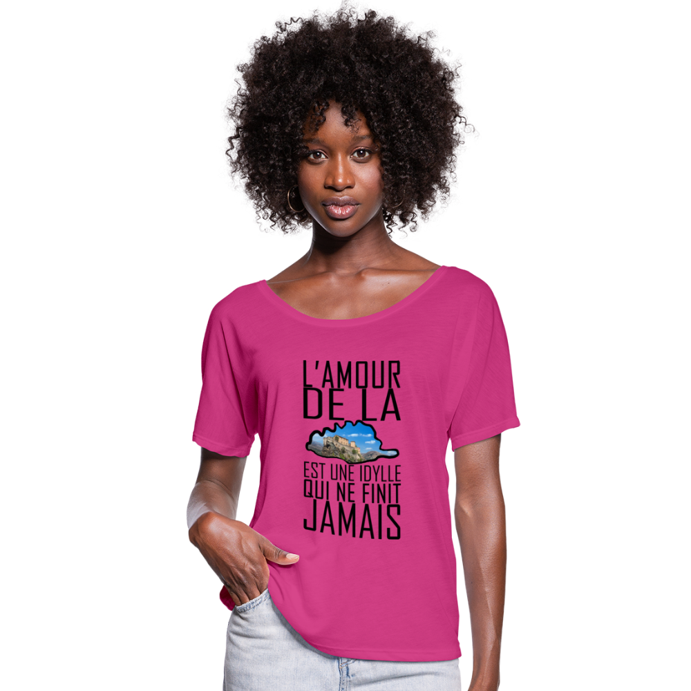 T-shirt manches chauve-souris L'Idylle de la Corse - Ochju Ochju SPOD T-shirt manches chauve-souris Femme Bella + Canvas T-shirt manches chauve-souris L'Idylle de la Corse