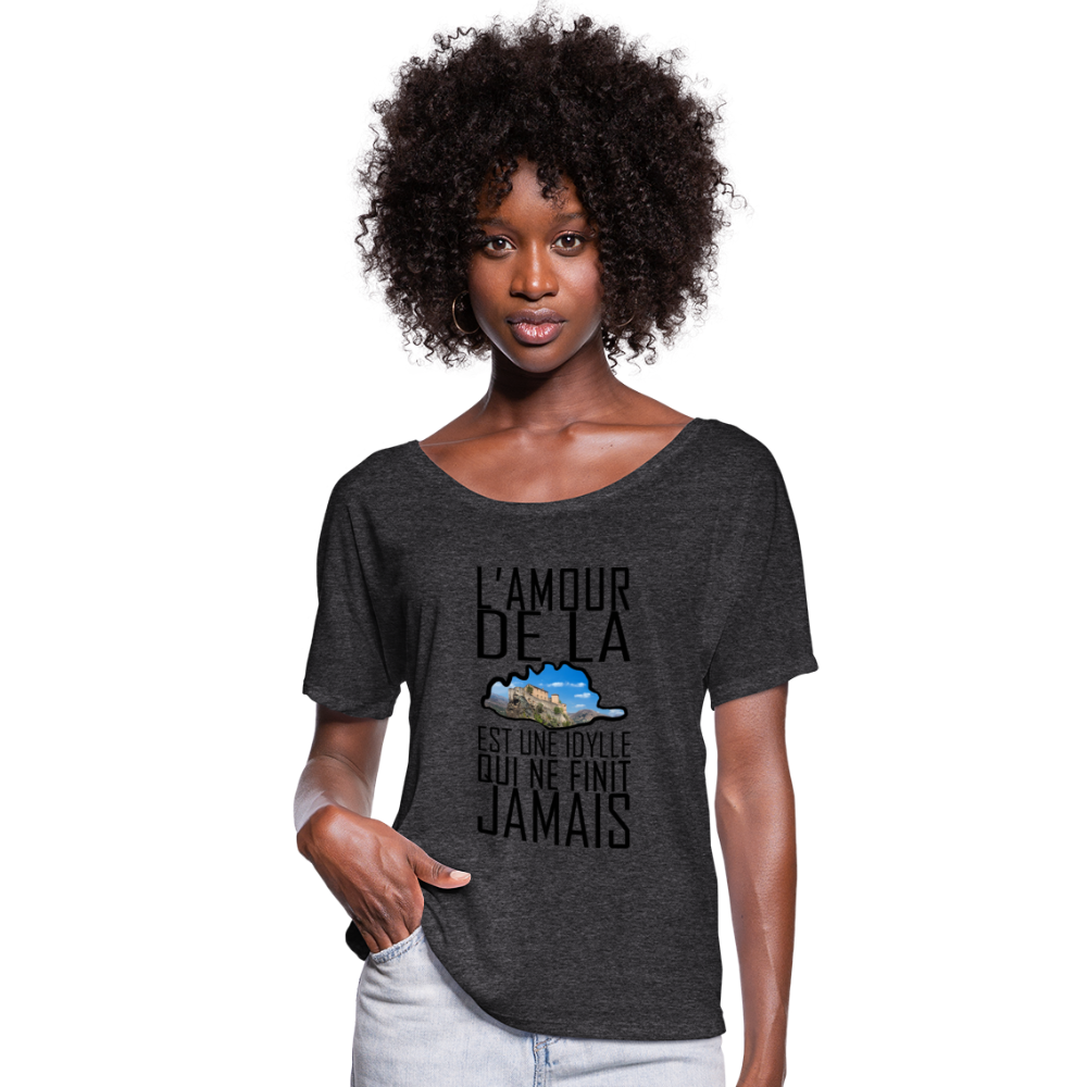 T-shirt manches chauve-souris L'Idylle de la Corse - Ochju Ochju charbon / S SPOD T-shirt manches chauve-souris Femme Bella + Canvas T-shirt manches chauve-souris L'Idylle de la Corse