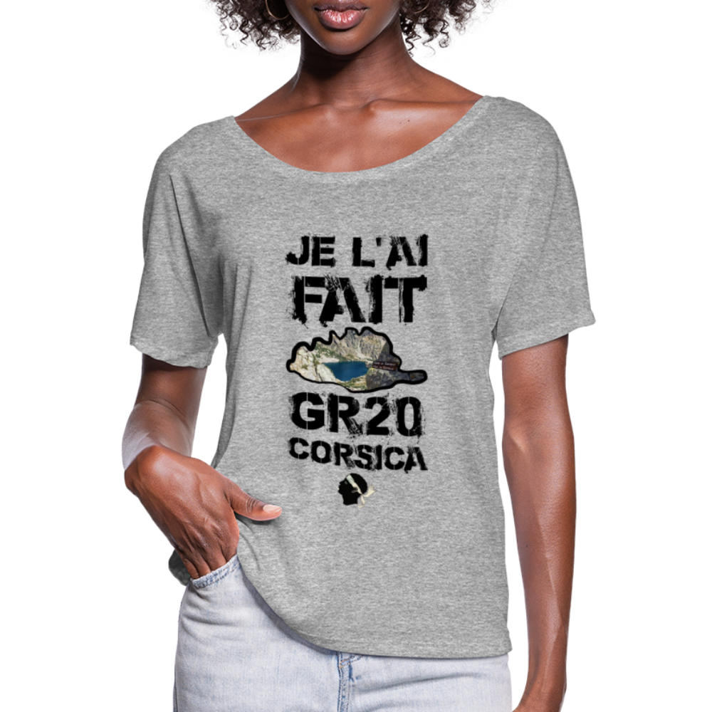 T-shirt manches chauve-souris GR20 Corsica - Ochju Ochju gris chiné / S SPOD T-shirt manches chauve-souris Femme Bella + Canvas T-shirt manches chauve-souris GR20 Corsica