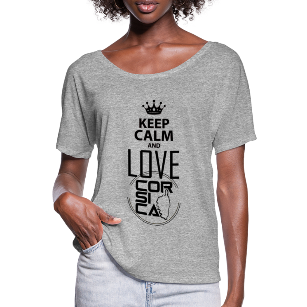 T-shirt manches chauve-souris Keep Calm Love Corsica - Ochju Ochju SPOD T-shirt manches chauve-souris Femme Bella + Canvas T-shirt manches chauve-souris Keep Calm Love Corsica