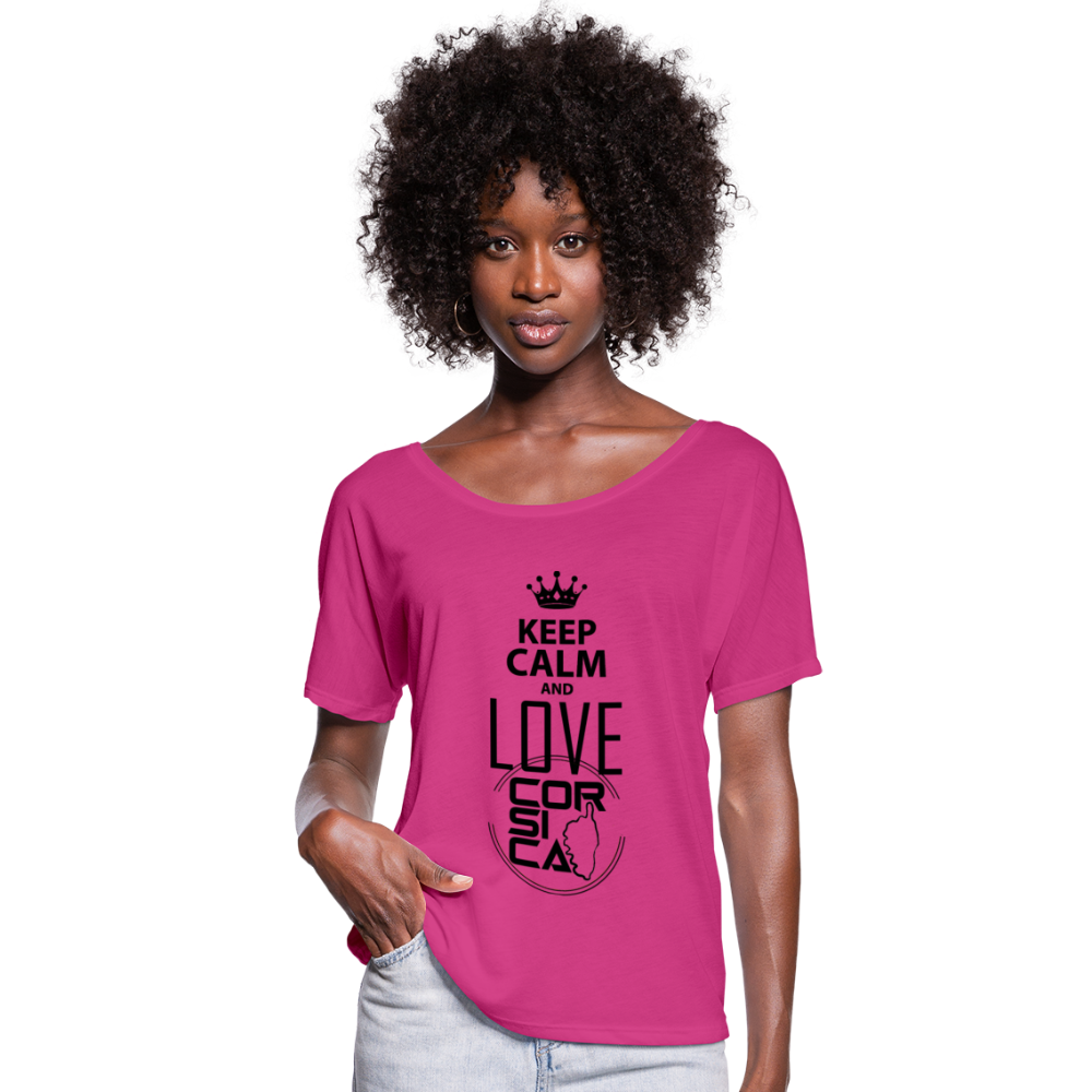 T-shirt manches chauve-souris Keep Calm Love Corsica - Ochju Ochju SPOD T-shirt manches chauve-souris Femme Bella + Canvas T-shirt manches chauve-souris Keep Calm Love Corsica