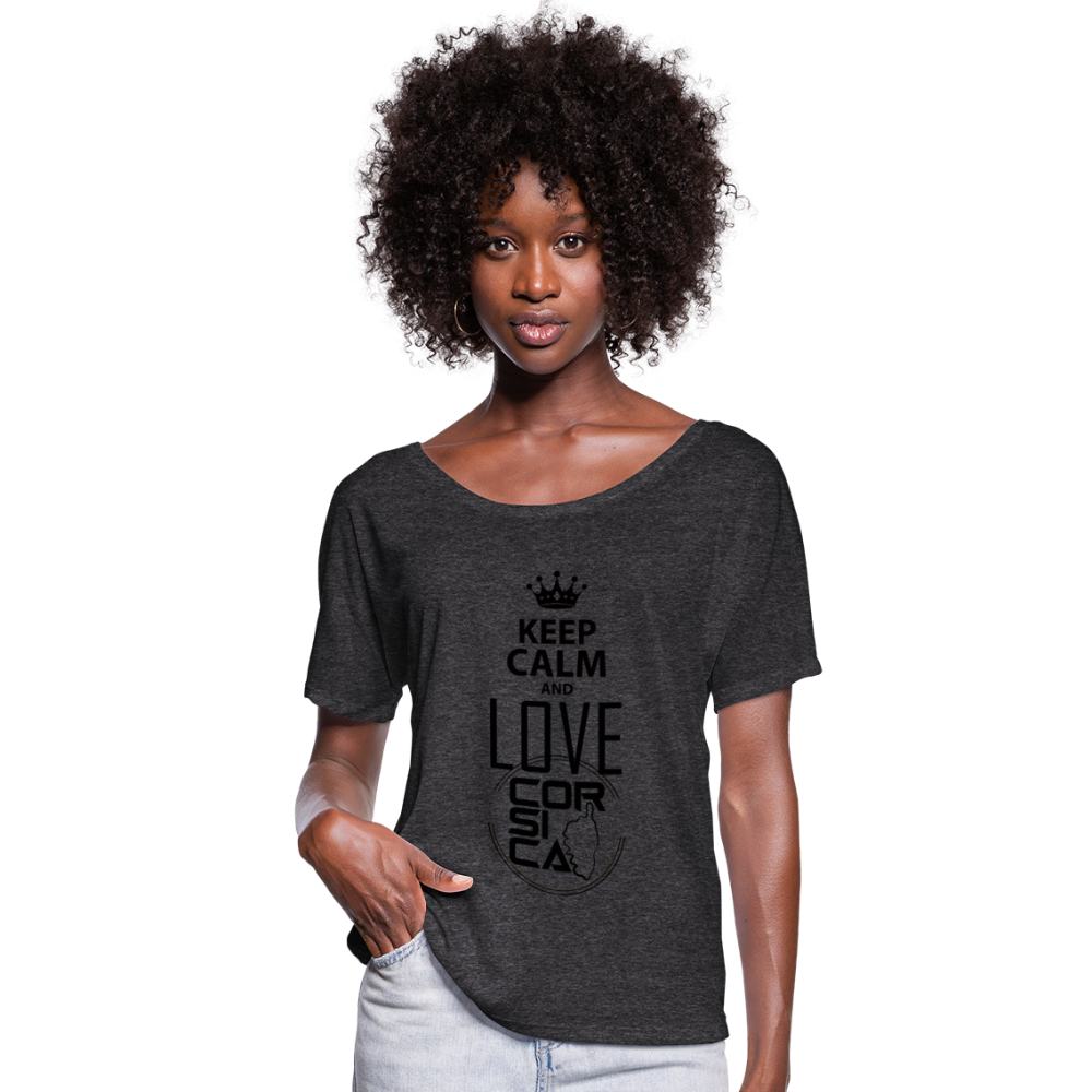 T-shirt manches chauve-souris Keep Calm Love Corsica - Ochju Ochju SPOD T-shirt manches chauve-souris Femme Bella + Canvas T-shirt manches chauve-souris Keep Calm Love Corsica