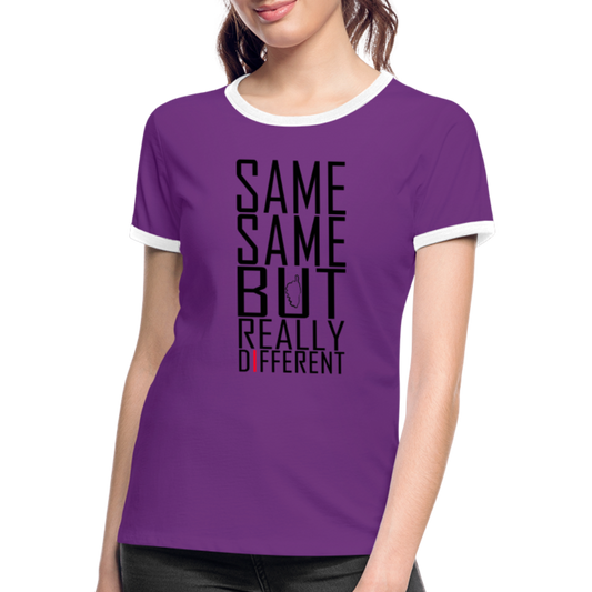 T-shirt contrasté Same Same - Ochju Ochju violet/blanc / S SPOD T-shirt contrasté Femme T-shirt contrasté Same Same