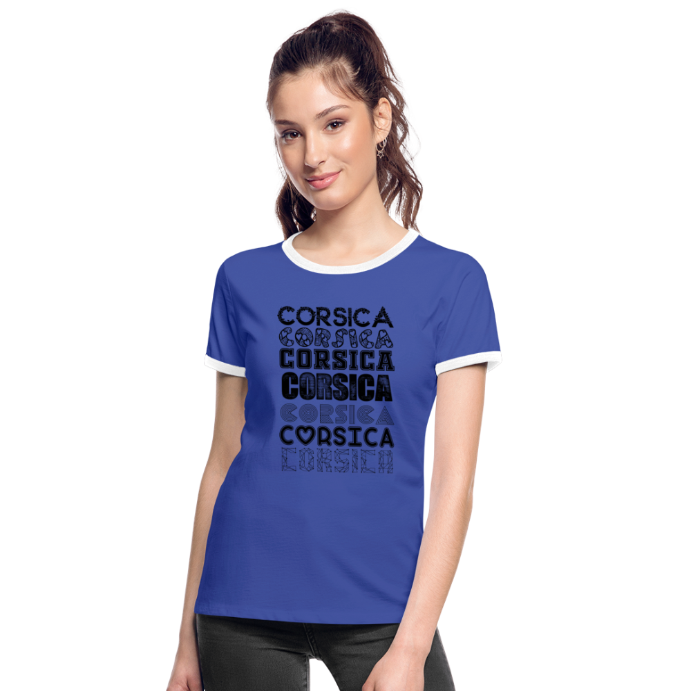 T-shirt contrasté Corsica - Ochju Ochju bleu/blanc / S SPOD T-shirt contrasté Femme T-shirt contrasté Corsica