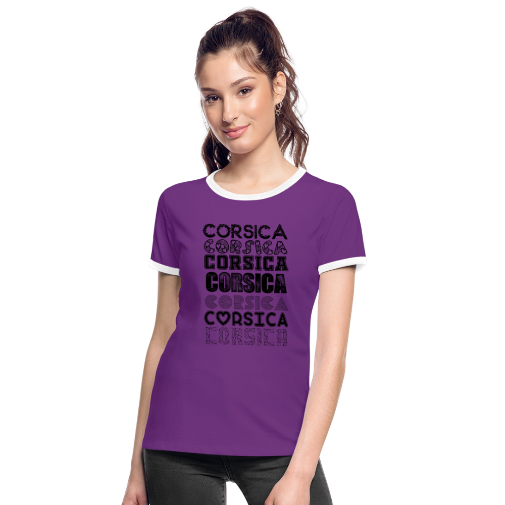 T-shirt contrasté Corsica - Ochju Ochju violet/blanc / S SPOD T-shirt contrasté Femme T-shirt contrasté Corsica