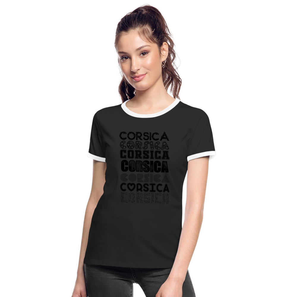 T-shirt contrasté Corsica - Ochju Ochju noir/blanc / S SPOD T-shirt contrasté Femme T-shirt contrasté Corsica