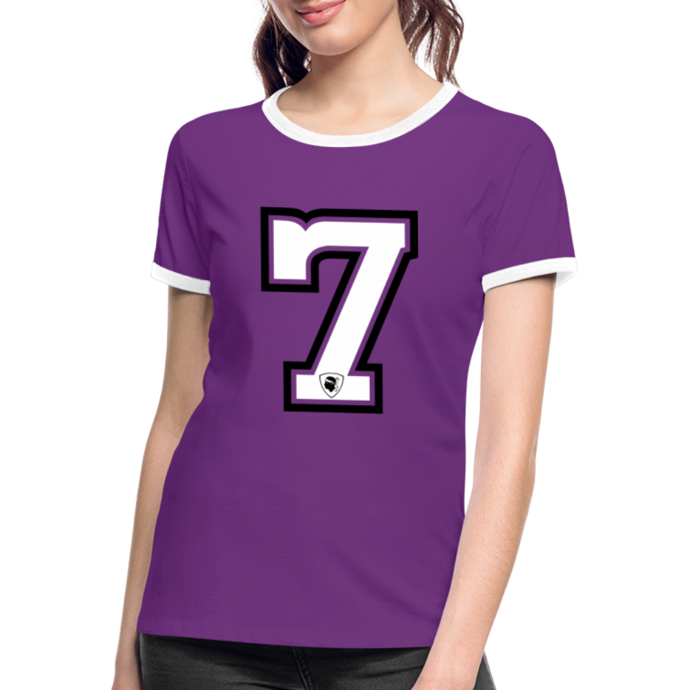 T-shirt contrasté 7 Tête de Maure - Ochju Ochju violet/blanc / S SPOD T-shirt contrasté Femme T-shirt contrasté 7 Tête de Maure
