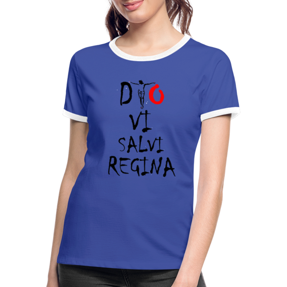 T-shirt contrasté Dio Vi Salvi Regina - Ochju Ochju bleu/blanc / S SPOD T-shirt contrasté Femme T-shirt contrasté Dio Vi Salvi Regina