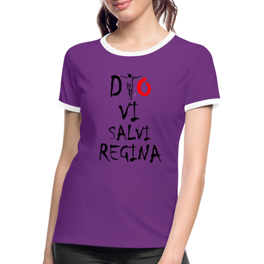 T-shirt contrasté Dio Vi Salvi Regina - Ochju Ochju violet/blanc / S SPOD T-shirt contrasté Femme T-shirt contrasté Dio Vi Salvi Regina