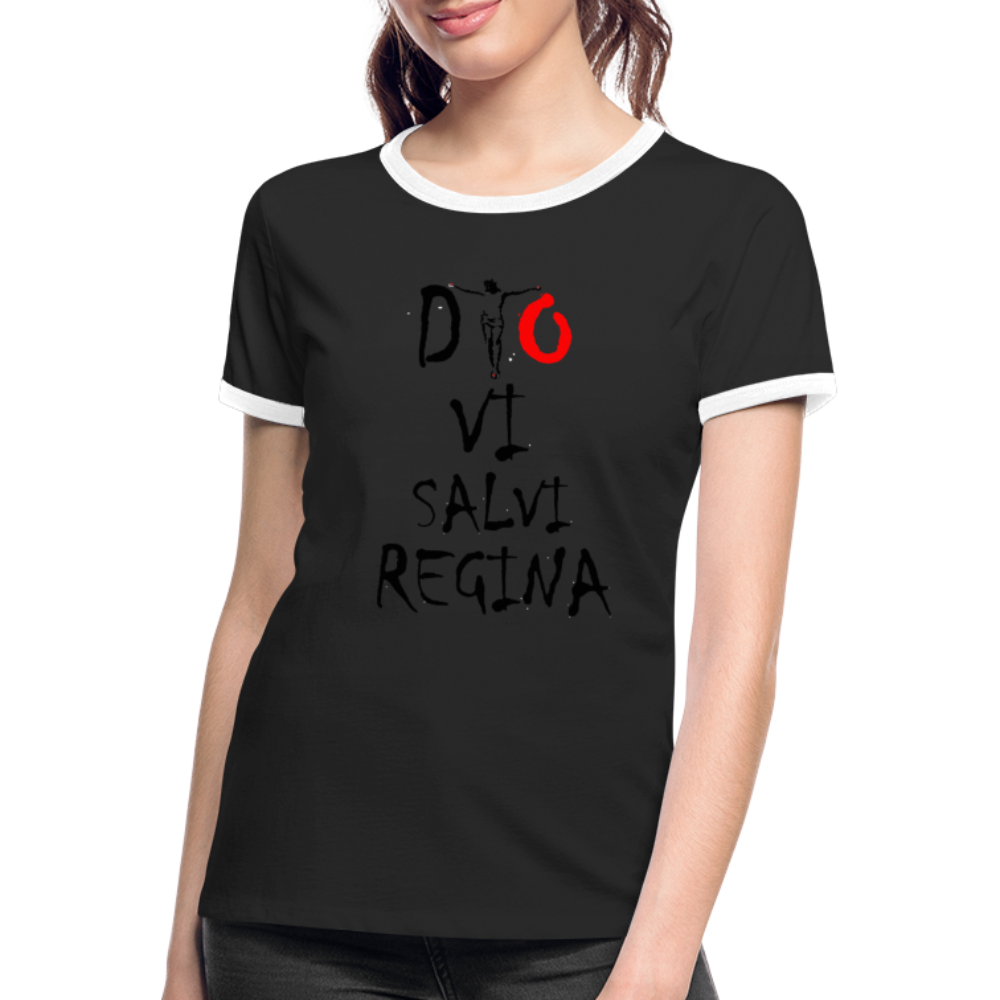 T-shirt contrasté Dio Vi Salvi Regina - Ochju Ochju noir/blanc / S SPOD T-shirt contrasté Femme T-shirt contrasté Dio Vi Salvi Regina