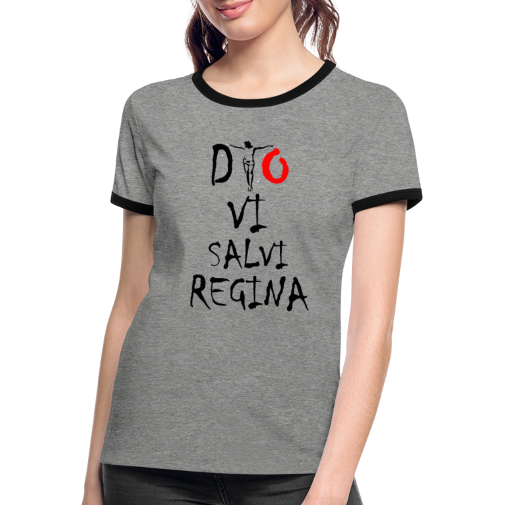 T-shirt contrasté Dio Vi Salvi Regina - Ochju Ochju gris chiné/noir / S SPOD T-shirt contrasté Femme T-shirt contrasté Dio Vi Salvi Regina