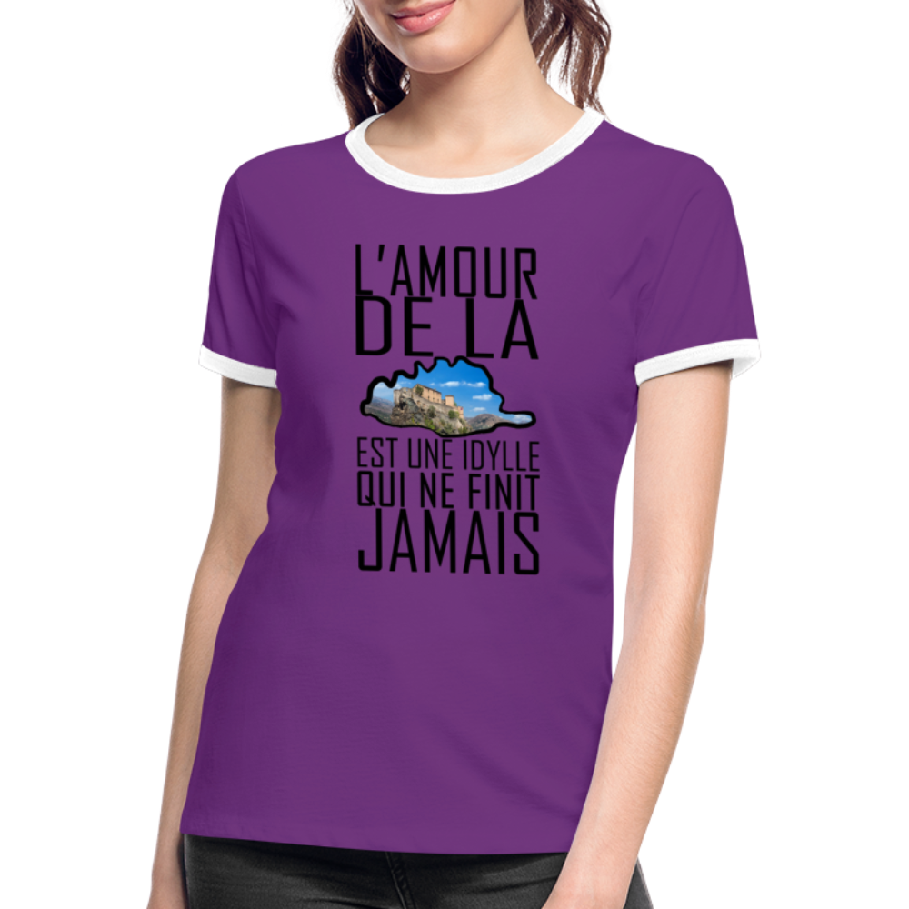 T-shirt contrasté L'Amour de la Corse - Ochju Ochju SPOD T-shirt contrasté Femme T-shirt contrasté L'Amour de la Corse