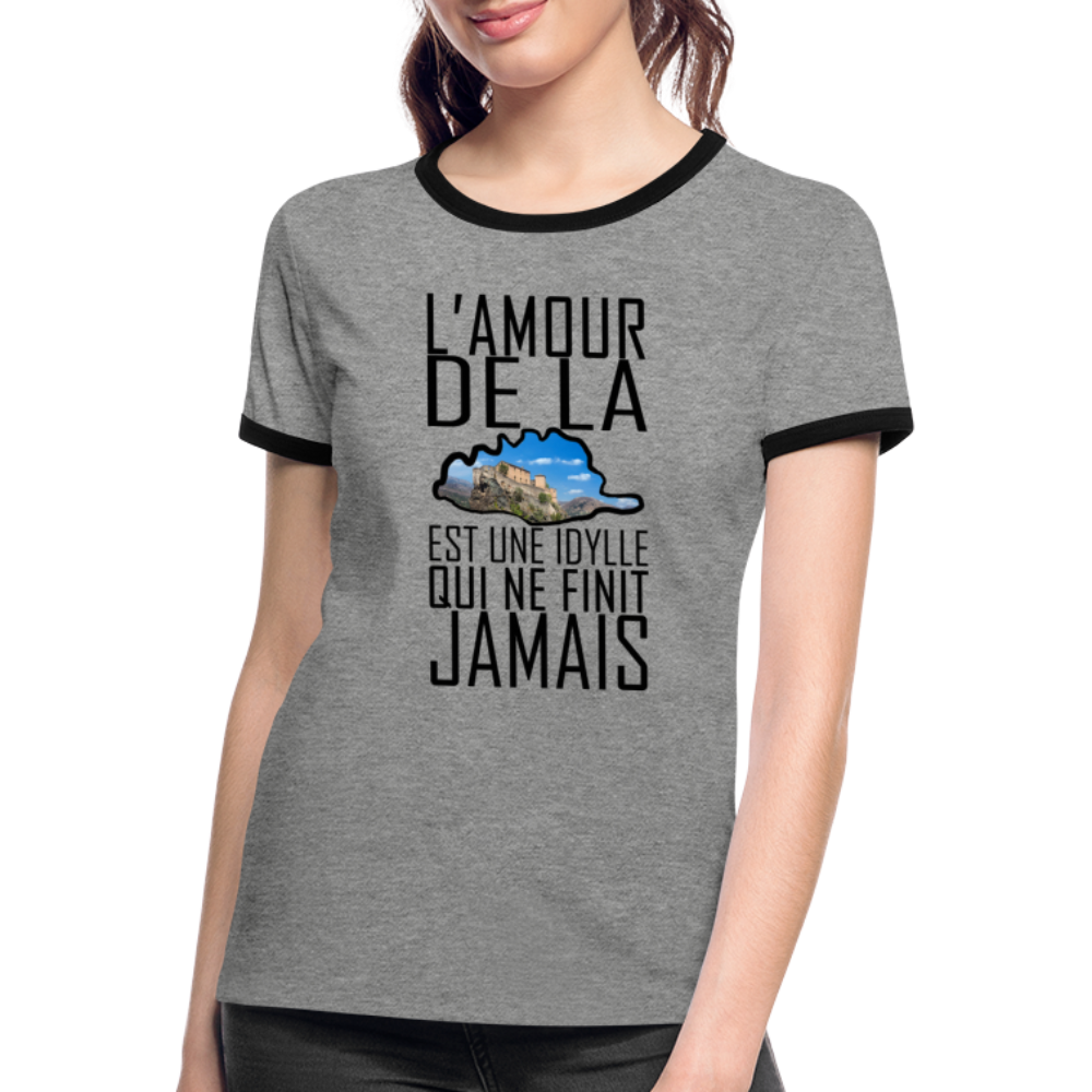 T-shirt contrasté L'Amour de la Corse - Ochju Ochju SPOD T-shirt contrasté Femme T-shirt contrasté L'Amour de la Corse