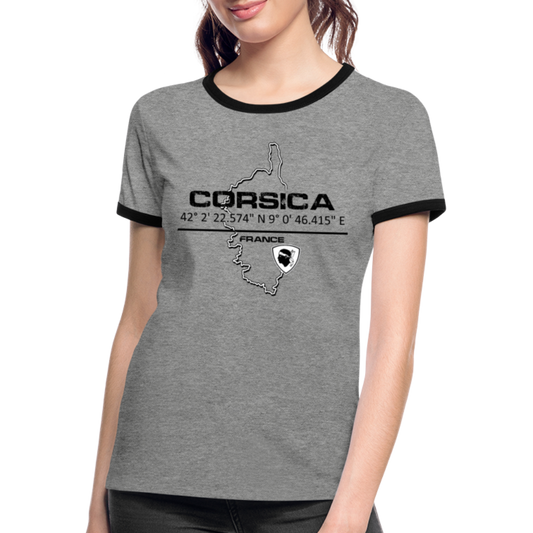 T-shirt contrasté GPS Corsica - Ochju Ochju gris chiné/noir / S SPOD T-shirt contrasté Femme T-shirt contrasté GPS Corsica