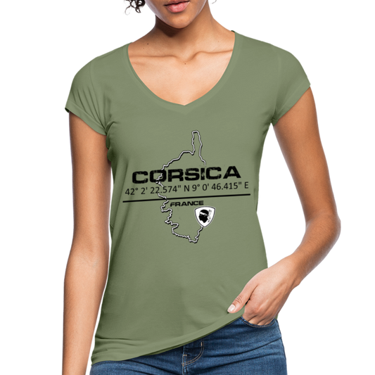 T-shirt vintage GPS Corsica - Ochju Ochju olive / S SPOD T-shirt vintage Femme T-shirt vintage GPS Corsica