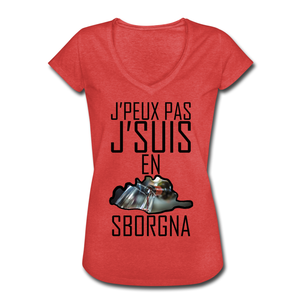 T-shirt vintage En Sborgna - Ochju Ochju rouge chiné / S SPOD T-shirt vintage Femme T-shirt vintage En Sborgna