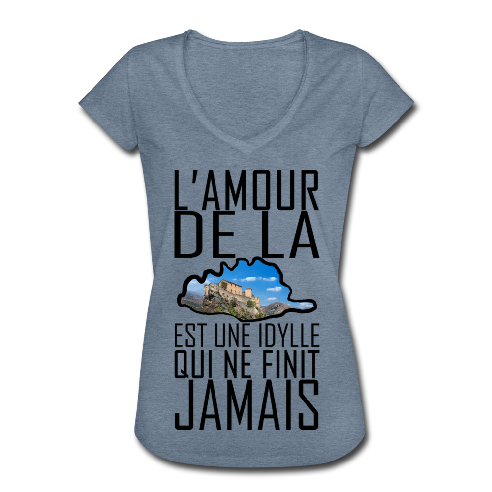 T-shirt vintage L'Amour de la Corse - Ochju Ochju vintage bleu jeans / S SPOD T-shirt vintage Femme T-shirt vintage L'Amour de la Corse
