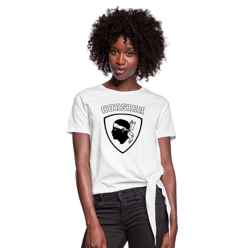 T-shirt à nœud Blason Tête de Maure - Ochju Ochju blanc / S SPOD T-shirt à nœud Femme T-shirt à nœud Blason Tête de Maure
