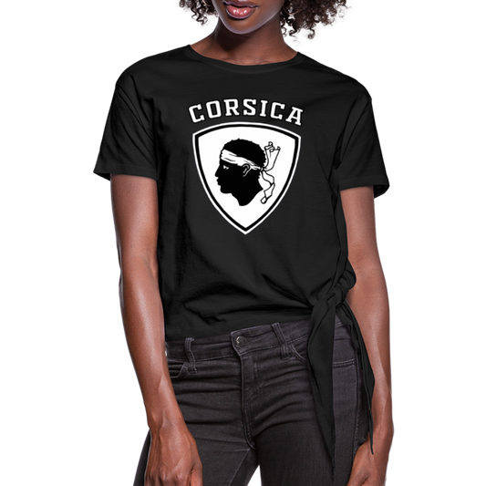T-shirt à nœud Blason Tête de Maure - Ochju Ochju noir / S SPOD T-shirt à nœud Femme T-shirt à nœud Blason Tête de Maure
