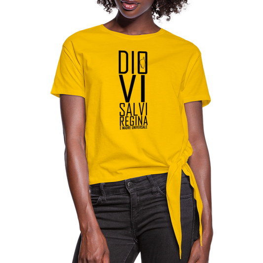 T-shirt à nœud Dio Vi Salvi Regina - Ochju Ochju jaune soleil / S SPOD T-shirt à nœud Femme T-shirt à nœud Dio Vi Salvi Regina