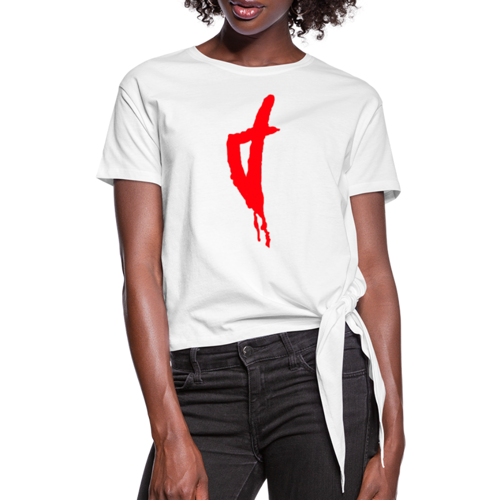 T-shirt à nœud Corse Rouge - Ochju Ochju blanc / S SPOD T-shirt à nœud Femme T-shirt à nœud Corse Rouge