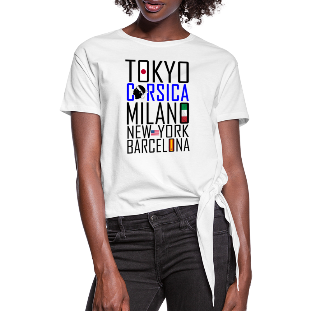 T-shirt à nœud Tokyo, Corsica ... - Ochju Ochju blanc / S SPOD T-shirt à nœud Femme T-shirt à nœud Tokyo, Corsica ...